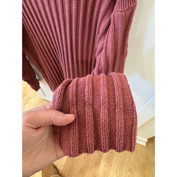 Ralph Lauren Pink Rose Mauve Ribbed Sweater Mock Neck Sweater Size L - Picture 3 of 4
